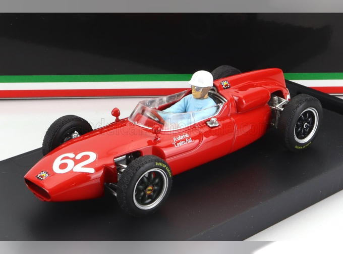 COOPER F1 T53 Maserati №62 Italy Gp (1961) L.Bandini - With Driver Figure, Red