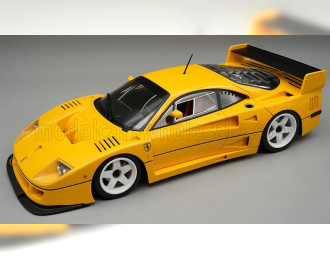 FERRARI F40 Lm Press Version (1996) - White Rims - Con Vetrina - With Showcase, Giallo Modena - Yellow