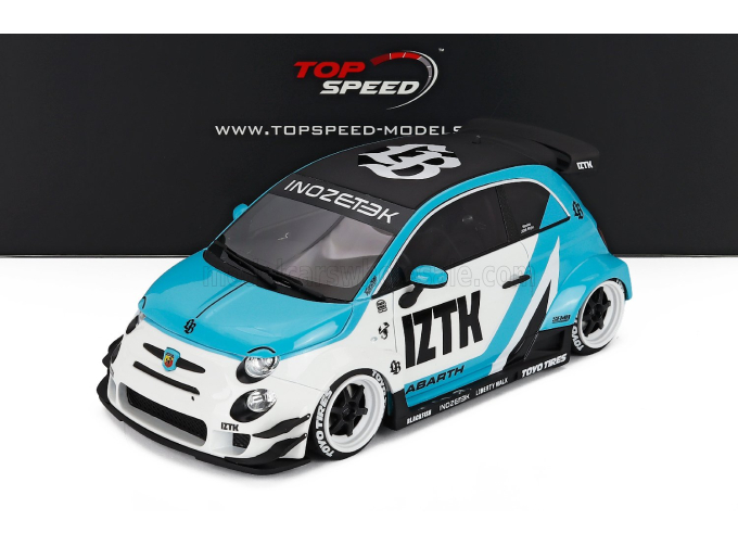 FIAT Nuova 500 Abarth 595 Lb Works Abas Iztk (2024), White Light Blue
