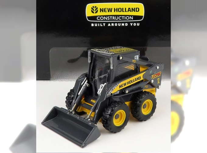 NEW HOLLAND L175 Ruspa Gommata - Tractor Scraper, Yellow Grey