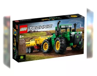 JOHN DEERE Lego Technic - 9620r 4wd Tractor With Trailer 2018 - 390 Pezzi - 390 Pieces, Green Yellow