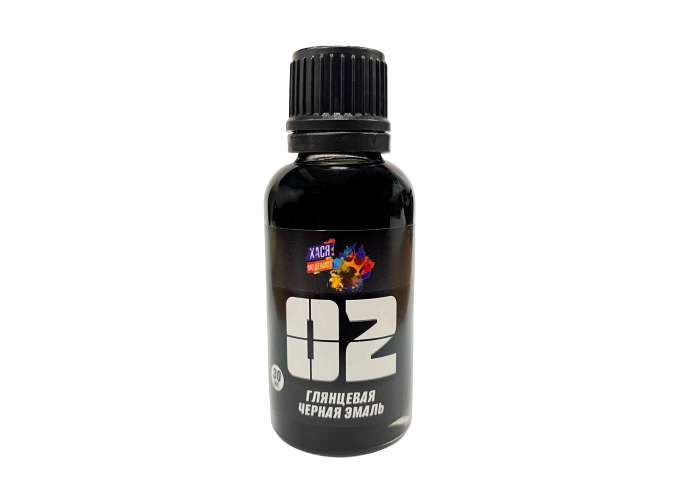 Эмаль черная глянцевая, 30 мл.