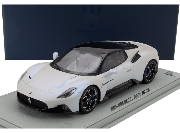 MASERATI Mc20 Gloss Black Roof (2020) - Con Vetrina - With Showcase, Bianco Audace - White Black