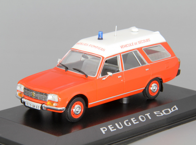 PEUGEOT 504 Break Pompiers Ambulance (1979), red