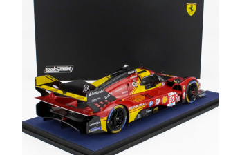 FERRARI 499p 3.0l Turbo V6 Team Ferrari Af Corse №51 3rd 24h Le Mans (2024) Alessandro Pier Guidi - James Calado - Antonio Giovinazzi, Red Yellow Black