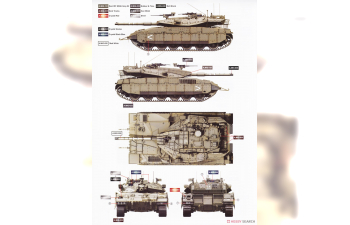 Сборная модель израильский танк Merkava Mk.2D с полным интерьером