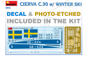 Сборная модель Вертолёт CIERVA C.30 w/ WINTER SKI