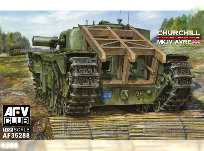 Сборная модель CHURCHILL MK IV AVRE W/ FASCINE CARRIER FRAME