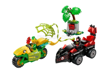 Сборная модель Lego Marvel - Spin And Electro Dinosaur Vehicle Chase - 124 штук