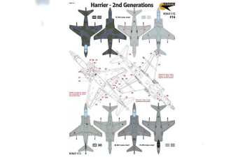 Декаль Harrier - 2nd Generations (USA, Spain, Italy, UK - 4 Markings)