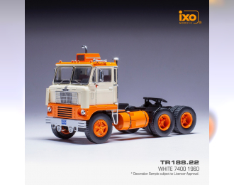 WHITE 7400 Tractor Truck 2-assi (1960), orange creme