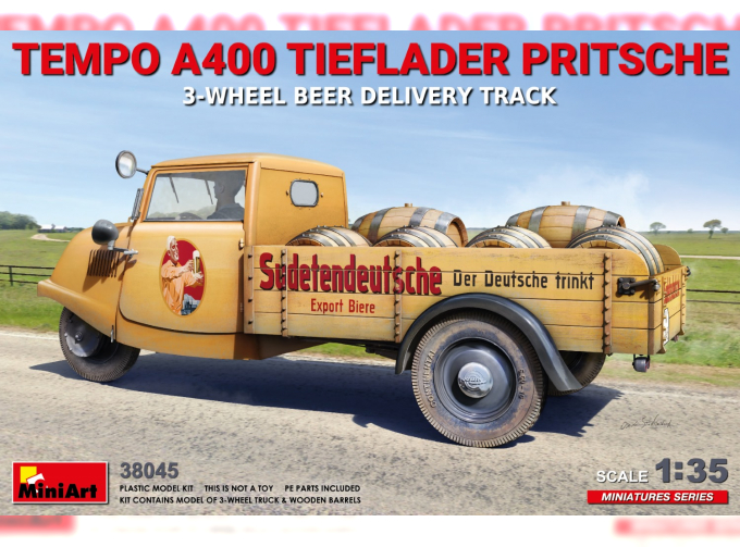 Сборная модель TEMPO A400 Lieferwagen 3-wheels Beer Delivery Truck (1962)