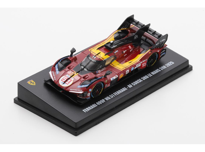 FERRARI 499p 3.0l Turbo V6 Team Ferrari Af Corse №51 3rd 24h Le Mans (2025) Alessandro Pier Guidi - James Calado - Antonio Giovinazzi, Red
