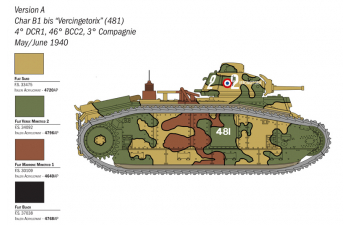 Сборная модель TANK Char B1 Bis Military 1935