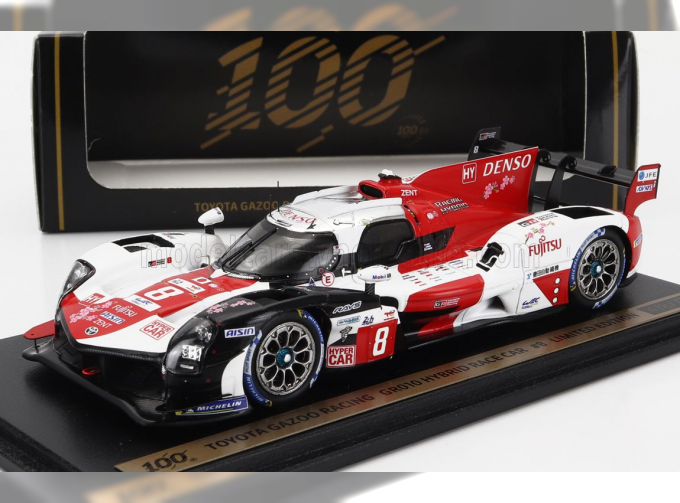 TOYOTA Gr010 3.5l V6 Twin Turbo Hybrid Team Gazoo Racing N8 2nd 24h Le Mans (2023) Sebastien Buemi - Brendon Hartley - Ryo Hirakawa, White Red