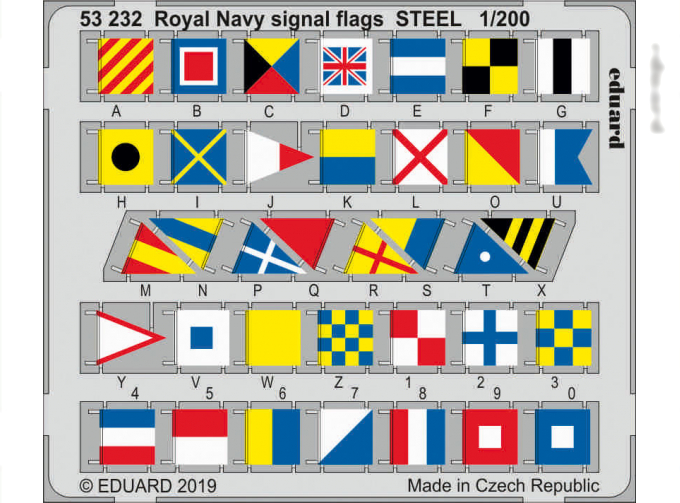 Фототравление Сигнальные флаги Королевского Флота, сталь