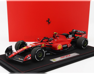 FERRARI F1 Sf-23 Team Scuderia Ferrari №55 Winner Singapore Gp (2023) Carlos Sainz - Con Vetrina - With Showcase, Red Black