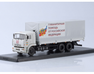 Камский грузовик 65117 МЧС Гуманитарная помощь, серый