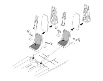 Кресла B-17 Flying Fortress Seats (Academy/ Hasegawa / Revell)