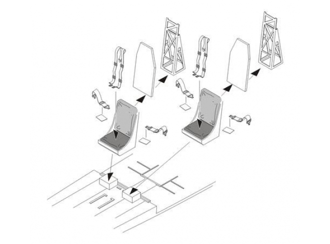 Кресла B-17 Flying Fortress Seats (Academy/ Hasegawa / Revell)
