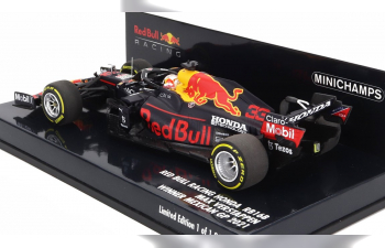 RED BULL F1 Rb16b Honda Ra620h Team Aston Martin №33 Winner Mexico Gp World Champion (2021) Max Verstappen, Matt Blue Yellow Red