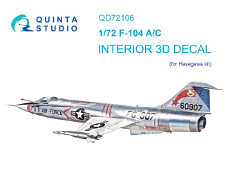 3D Декаль интерьера кабины F-104 A/C (Hasegawa)