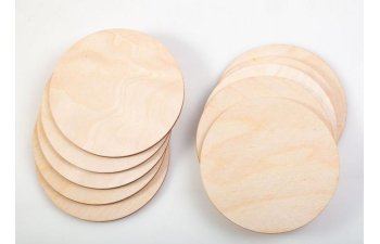 Заготовки для выжигания и творчества, круг 100 мм, 10 шт.