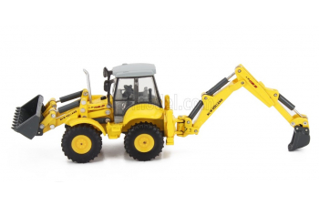 NEW HOLLAND Lb115b Ruspa Escavatore Gommata Tractor Scraper Excavator, Yellow Grey