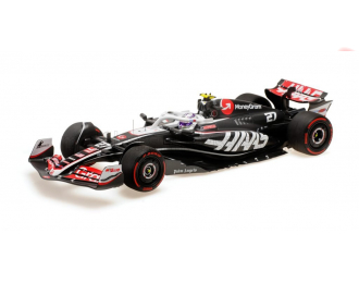 HAAS F1 Fw24 Team Moneygram Haas №27 Season (2024) Nico Hulkenberg, Black White