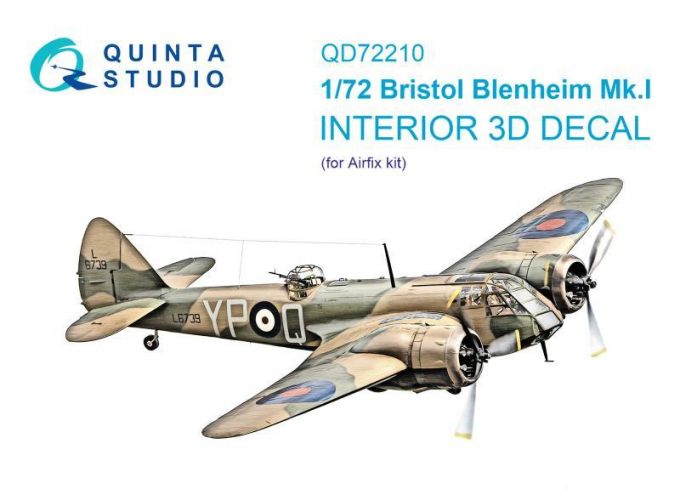 3D Декаль интерьера кабины Bristol Blenheim Mk.I (Airfix)