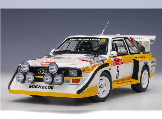 Audi Quattro S1 #5 Rally San Remo 1985 Победитель W. Röhrl/C. Geistdörfer