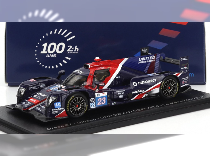 ORECA 07 Gibson Gk428 4.2l V8 Team United Autosports №23 24h Le Mans (2023) T.Blomqvist - O.Jarvis - J.Pierson, Blue Red