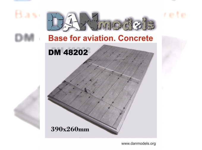 Подставка для модели бетонка - стоянка самолета (260мм*390мм)