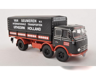 MERCEDES-BENZ LP333 Van Seumeren transport, dark blue / red