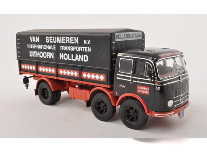 MERCEDES-BENZ LP333 Van Seumeren transport, dark blue / red