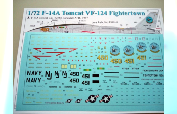 Декаль для F-14A Tomcat VF-124 Fightertown