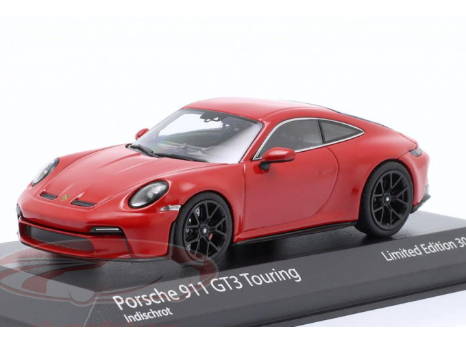 PORSCHE 911 (992) GT3 Touring (2021), Indian red / black rims