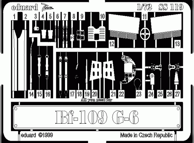 Ss119 Фототравление для Bf 109G-6