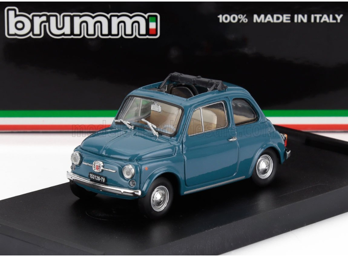 FIAT 500f Tetto Aperto - Open (1965), Blue Medio