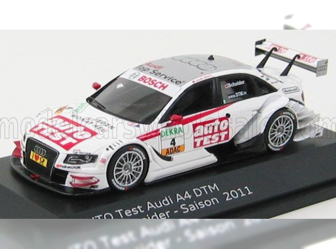 AUDI A4 Test Auto №4 Dtm (2011) T.Scheider, White Silver Red