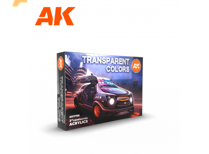 Набор акриловых красок TRANSPARENT COLORS SET 3G