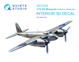 3D Декаль интерьера кабины DH Mosquito B Mk.XVI/PR.XVI (Airfix) (с 3D-печатными деталями)