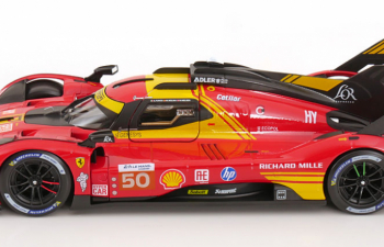FERRARI 499p 3.0l Turbo V6 Team Ferrari Af Corse №50 Winner 24h Le Mans (2024) Antonio Fuoco - Miguel Molina - Nicklas Nielsen, Red