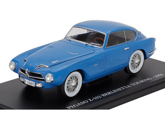 PEGASO Z102 Berlinetta Touring (1955) - Con Vetrina - With Showcase, Blue