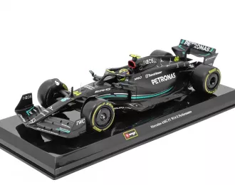 MERCEDES-BENZ GP F1 W14 Team Mercedes-AMG Petronas Formula One №44 Season (2023) Lewis Hamilton - With Pilot And Showcase, Matt Black
