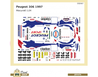 Набор декалей Ралли Peugeot 306 1997