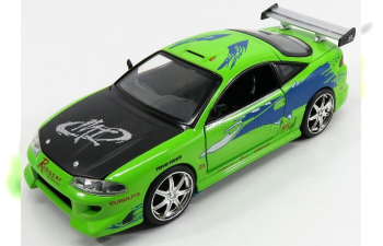 MITSUBISHI Set 4x Eclipse 1995 - Paul Walker - Brian O'conner - Fast & Furious I (2001), Green Blue