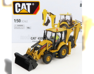 CATERPILLAR Cat432f2 Ruspa Gommata Con Escavatore - Ecavator And Scraper Tractor Wheel Loader, Yellow Black