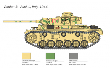 Сборная модель Pz.kpfw. Iii Ausf.l/j/m/n Tank Military 1942