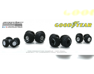 набор "Wheel & Tire Packs Series 2" 4 комплекта колес Kings of Crunch "Goodyear"